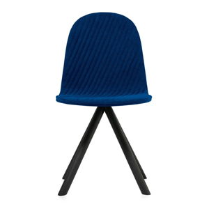 Tmavě modrá židle s černými nohami Iker Mannequin Stripe