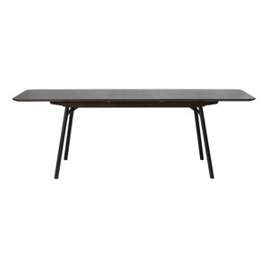 Černý rozkládací jídelní stůl Unique Furniture Latina, 180 x 90 cm