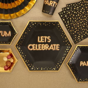 Sada 8 papírových talířů Neviti Glitz & Glamour Let's Celebrate