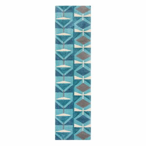 Modrý běhoun Flair Rugs Kodiac, 60 x 230 cm
