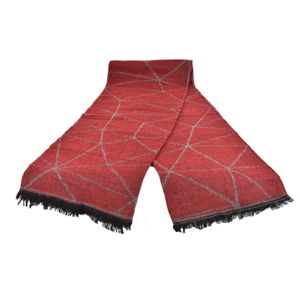 Červený dámský šál s příměsí bavlny Dolce Bonita Sky, 170 x 90 cm