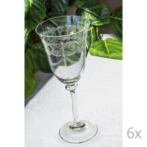 Sada 6 skleněných skleniček Floros, 250 ml