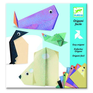 Sada 16 origami papírů s návodem Djeco Polar