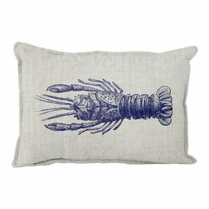 Polštář s příměsí lnu Linen Couture Lobster, 50 x 35 cm