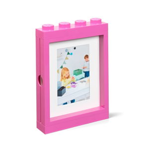 Růžový rámeček na fotku LEGO®, 19,3 x 4,7 cm