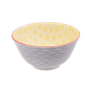 Fialovožlutá porcelánová miska Tokyo Design Studio Star, ⌀ 12 cm