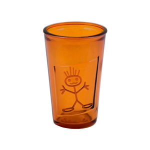 Oranžová sklenice z recyklovaného skla Ego Dekor Zeus, 300 ml