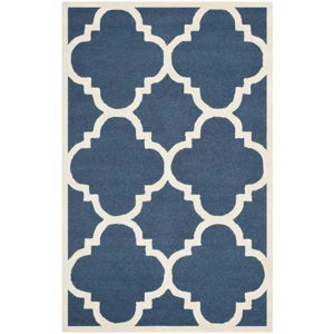 Modrý vlněný koberec Safavieh Clark, 91 x 152 cm