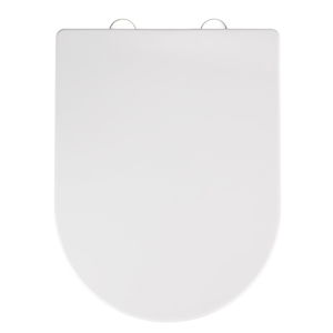 Bílé WC sedátko se snadným zavíráním Wenko Calla, 47 x 35,5 cm