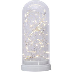 Bílá LED světelná dekorace Best Season Glass Dome, výška 25 cm
