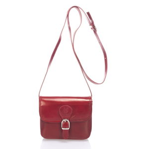Červená kožená kabelka Lisa Minardi Laura