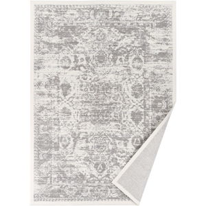 Bílý vzorovaný oboustranný koberec Narma Palmse, 160  x  230 cm