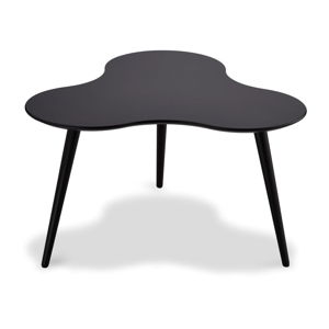 Černý konferenční stolek s nohami z bukového dřeva Furnhouse Sky, 80 x 80 cm