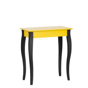 Žlutý konzolový stolek s černými nohami Ragaba Lilo, šířka 65 cm
