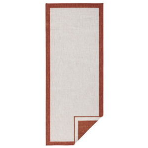 Červeno-krémový venkovní koberec Bougari Panama, 80 x 250 cm
