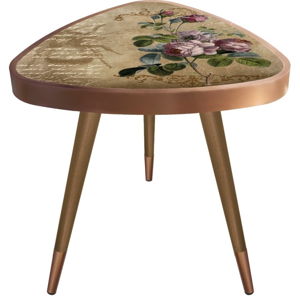 Příruční stolek Maresso Brown Rose Triangle, 45 x 45 cm