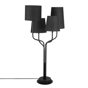 Černá kovová stolní lampa s černými stínidly Opviq lights Aposto