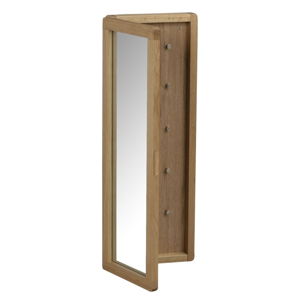 Přírodní dubová zrcadlová skříňka na klíče Rowico Gorgona