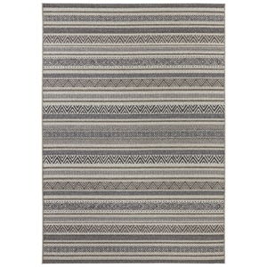 Hnědo-šedý koberec vhodný i na ven Elle Decor Bloom Rodez, 140 x 200 cm