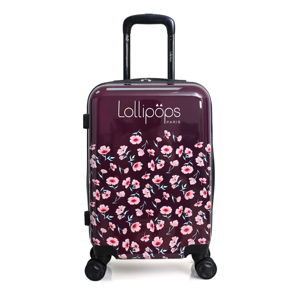 Fialovo-růžové skořepinové zavazadlo na 4 kolečkách Lollipops Poppy