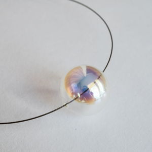 Duhový skleněný náhrdelník Ko-ra-le Neon midi
