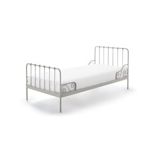 Šedá kovová dětská postel Vipack Alice, 90 x 200 cm