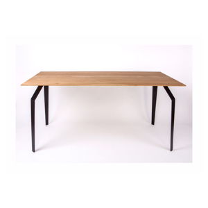 Jídelní stůl s dřevěnou deskou a ocelovou konstrukcí Nørdifra, 140 x 90 cm