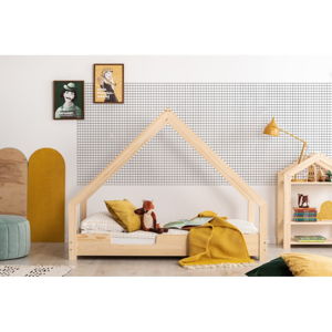Domečková dětská postel z borovicového dřeva Adeko Loca Cassy, 100 x 200 cm
