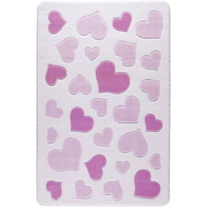 Dětský růžový koberec Confetti Sweet Love, 133 x 190 cm