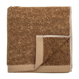 Hnědý bavlněný ručník 50x100 cm Kahla – Bloomingville