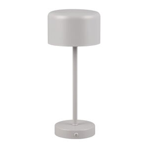 Světle šedá LED stmívatelná stolní lampa (výška 30 cm) Jeff – Trio