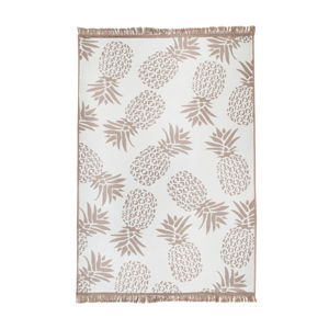 Béžovo-bílý oboustranný koberec Pineapple, 80 x 150 cm