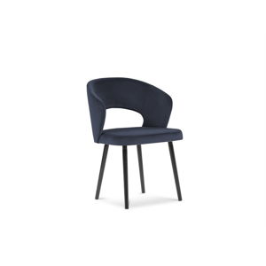 Tmavě modrá jídelní židle se sametovým potahem Windsor & Co Sofas Elpis