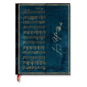 Modrý linkovaný zápisník s tvrdou vazbou Paperblanks Schubert, 144 stran