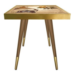 Příruční stolek Caresso Gramophone Square, 45 x 45 cm