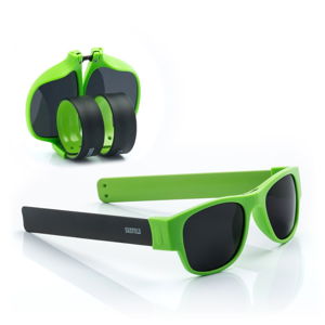 Zeleno-černé sluneční srolovatelné brýle InnovaGoods Sunfold AC6
