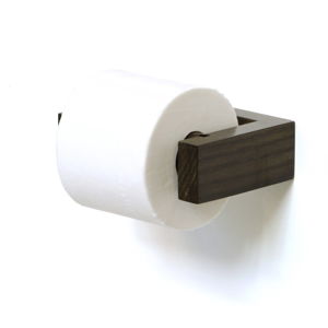 Nástěnný držák na toaletní papír z dubového dřeva Wireworks Mezza Dark