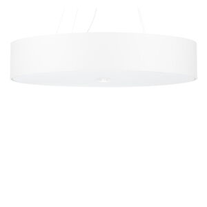 Bílé závěsné svítidlo s textilním stínidlem ø 70 cm Herra – Nice Lamps