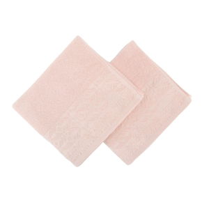 Sada 2 lososově růžových ručníků Zarif, 50 x 90 cm
