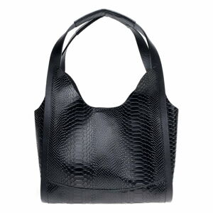 Černá kožená kabelka Mangotti Bags Sierra