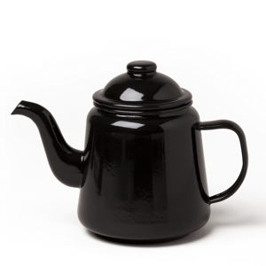 Černá smaltovaná čajová konvička Falcon Enamelware, 1 l