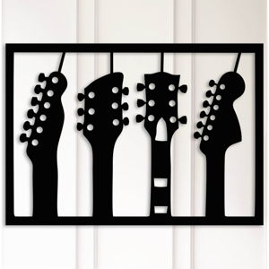 Černá nástěnná dekorace Guitars