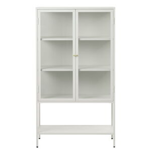 Bílá kovová vitrína 88x132 cm Carmel – Unique Furniture