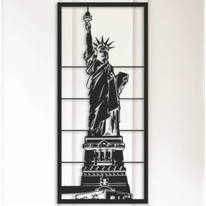 Černá nástěnná dekorace Statue Of Liberty