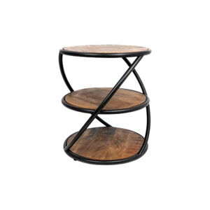 Příruční stolek z mangového dřeva HSM collection Tower, ø 43 cm