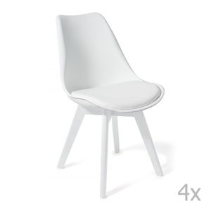Sada 4 bílých jídelních židlí Tomasucci Kiki Evo