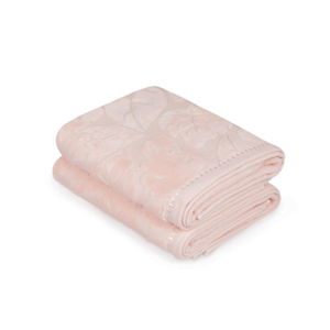 Sada 2 lososových ručníků z bavlněného saténu Madame Coco Velver, 50 x 90 m