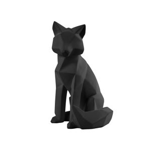 Matně černá soška PT LIVING Origami Fox, výška 26 cm