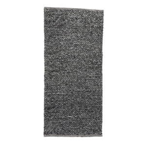 Černý vlněný koberec Simla Chenille, 140 x 70 cm