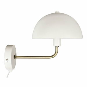 Nástěnná lampa v bílo-zlaté barvě Leitmotiv Bonnet, výška 25 cm